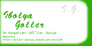 ibolya goller business card
